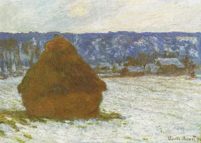 Wheatstack (Snow Effect, Overcast Day) Claude Monet